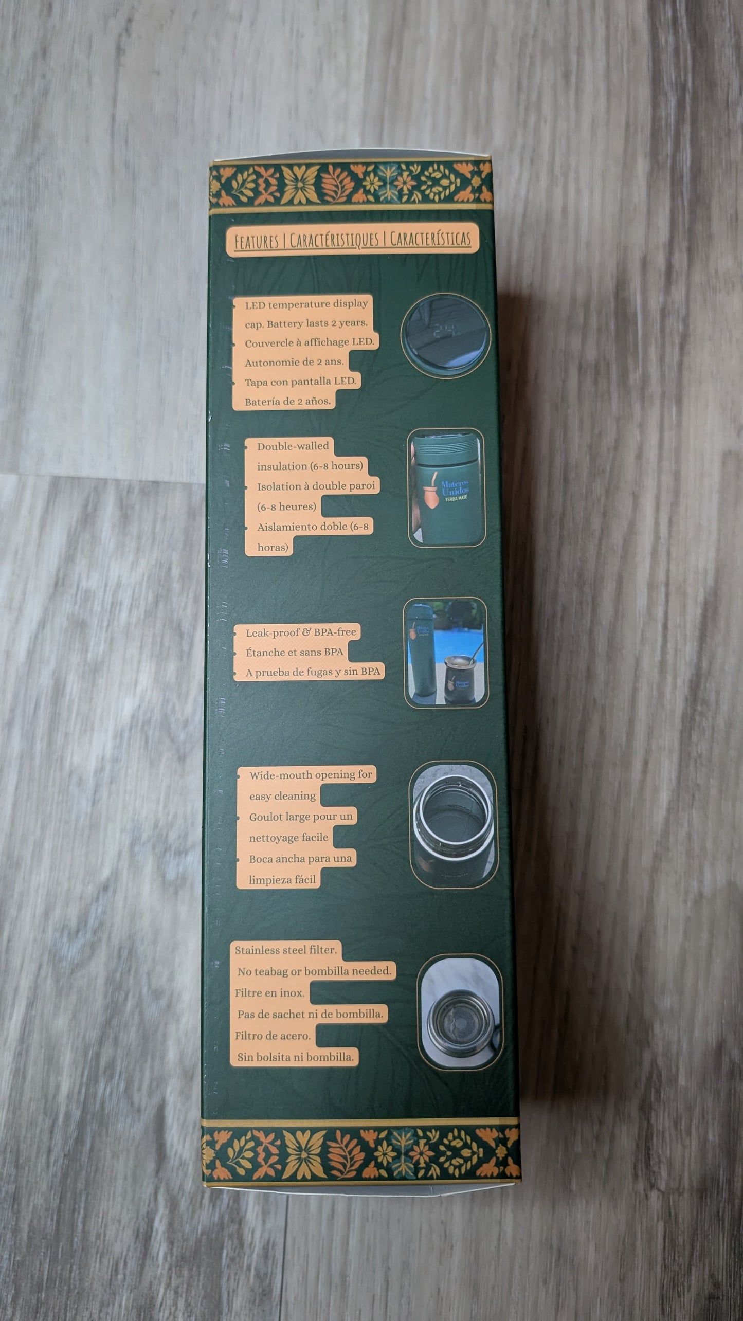 ThermoLuz™ - Smart LED Thermos for Mate & More